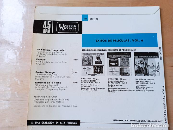 Discos de vinilo: SINGLE EXITOS DE PELICULAS.VOL6 . - Foto 2