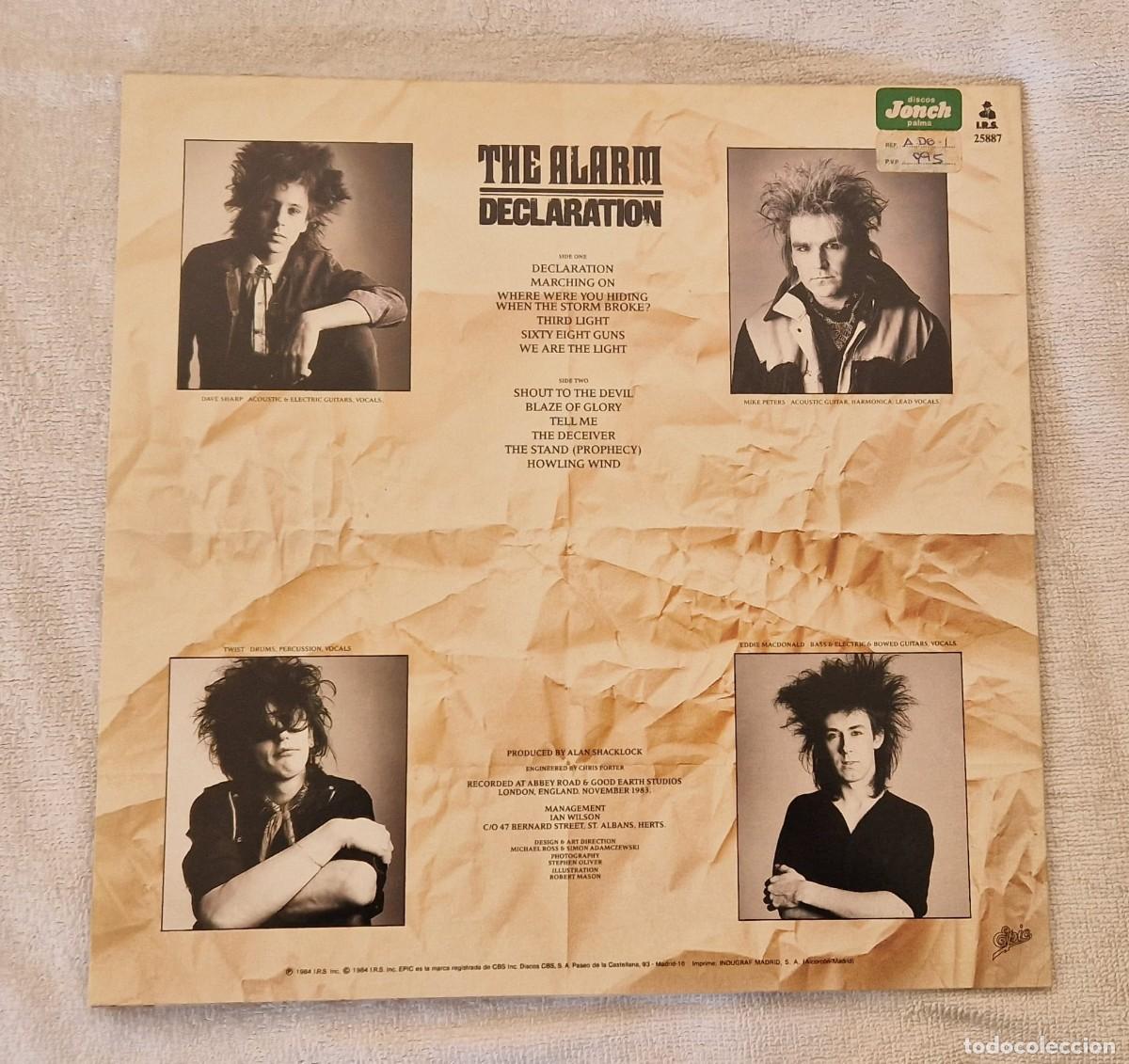 Discos de vinilo: THE ALARM - DECLARATION LP 1984 (EPIC) ESPA&Ntilde;A - Foto 2