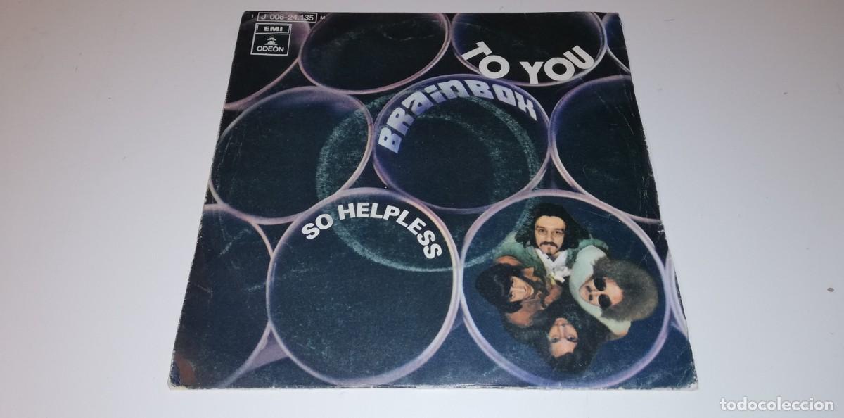 Discos de vinilo: S12- SO HELPLESS BRAINBOX- SINGLE 7&rdquo; PORT G+ DISC VG - Foto 1