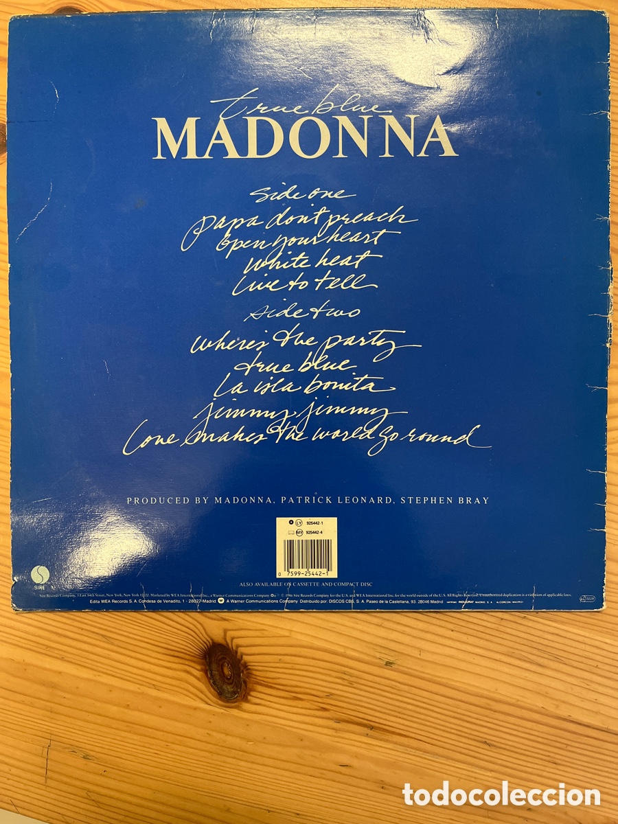 Discos de vinilo: Madonna. True blue. LP - Foto 2