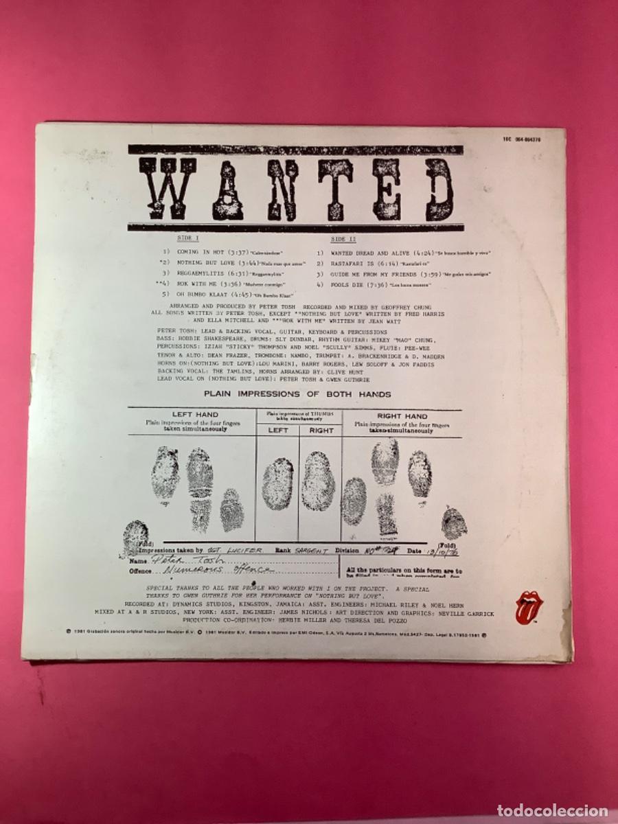 Discos de vinilo: PETER TOSH - WANTED DREAD & ALIVE - LP SPAIN 1981 - Foto 2