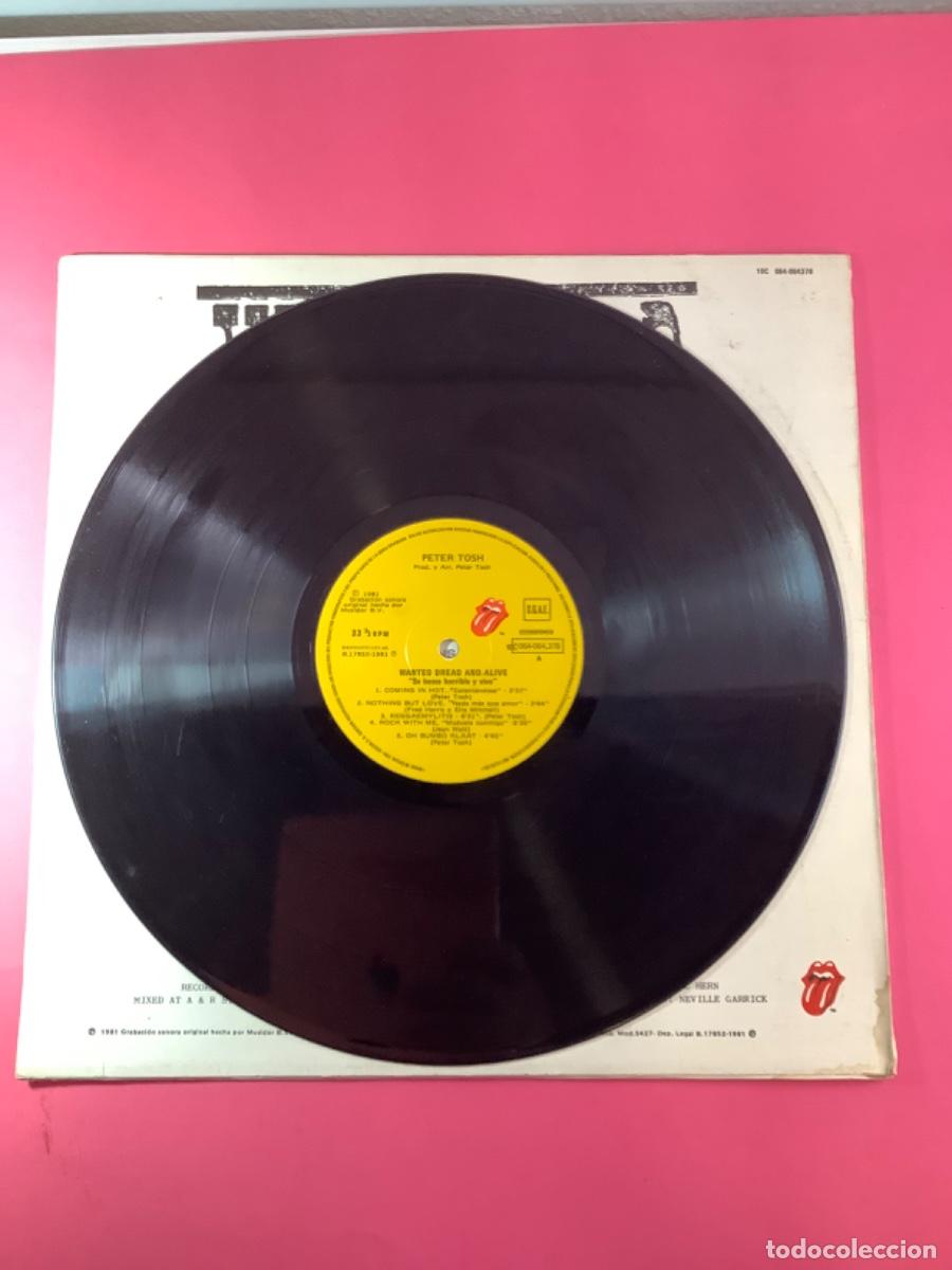 Discos de vinilo: PETER TOSH - WANTED DREAD & ALIVE - LP SPAIN 1981 - Foto 3