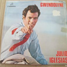 Discos de vinilo: JULIO IGLESIAS - GWENDOLYNE / BLA, BLA, BLA. SINGLE, ED ESPAÑOLA 7” 1970. MAGNÍFICO ESTADO (VG+/NM)