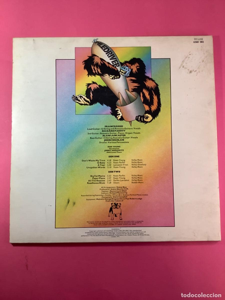 Discos de vinilo: STATUS QUO - PILEDRIVER - ENGLAND V&Eacute;RTIGO 1972 GATEFOLD - Foto 3