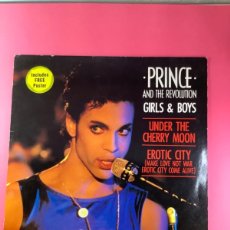 Discos de vinilo: PRINCE AND THE REVOLUTION - GIRLS & BOYS - UNDER THE CHERRY MOON - EROTIC CITY - ENGLAND
