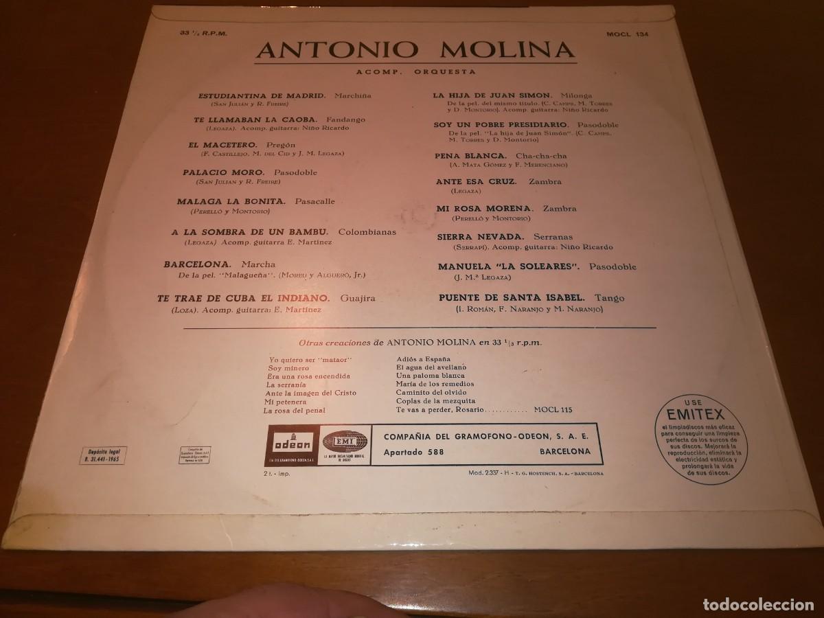 Discos de vinilo: ANTONIO MOLINA / ODEON / R4-DES / EMI - Foto 3