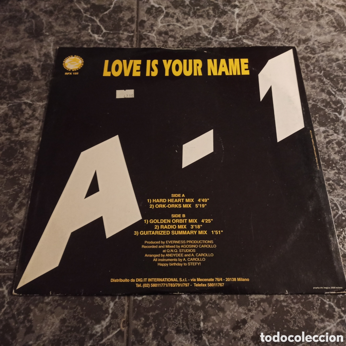 Discos de vinilo: A-1 - Love Is Your Name (12&rdquo;) - Foto 2