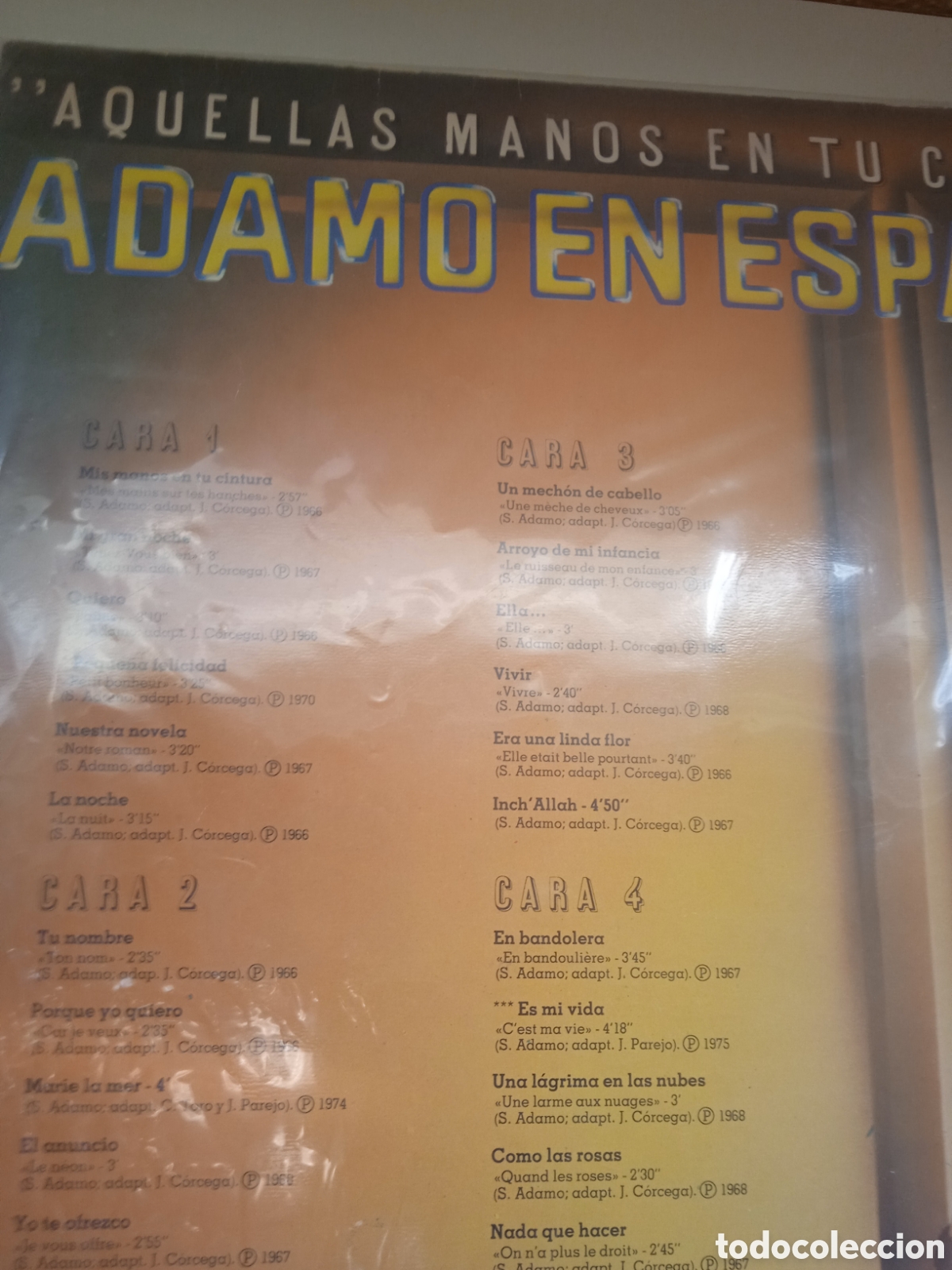 Discos de vinilo: Salvatore adamo .lote.n.2 - Foto 2