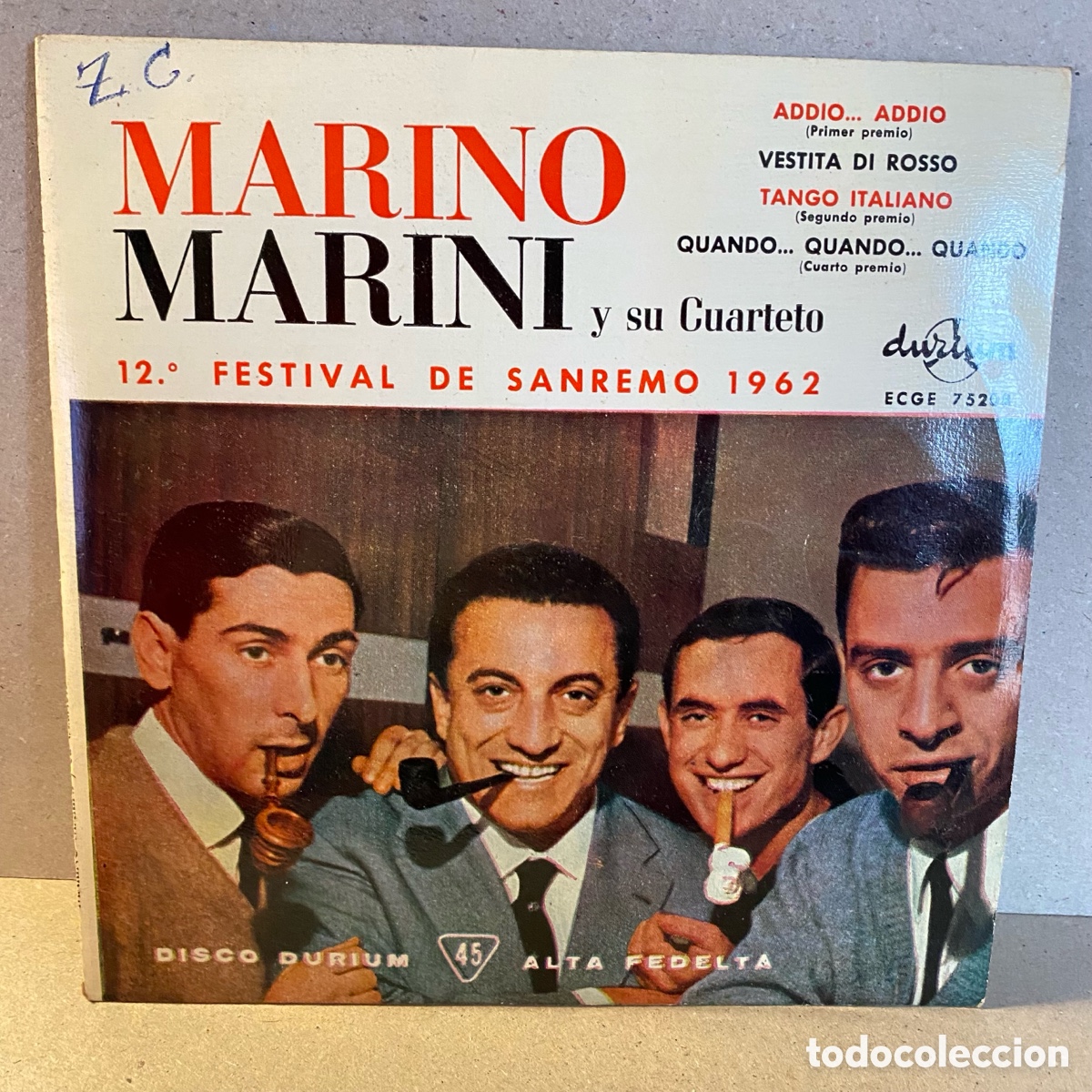 Discos de vinilo: Marino Marini Y Su Cuarteto - Addio... Addio (7&rdquo;, EP, Tri) - Foto 1