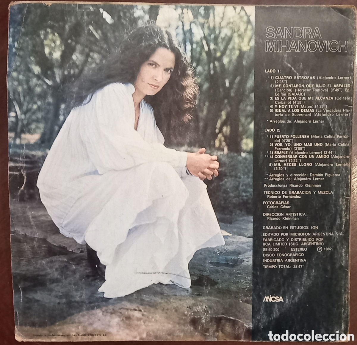 Discos de vinilo: Disco &rdquo;Sandra Mihanovich&rdquo; de Sandra Mihanovich 1982 - Foto 2