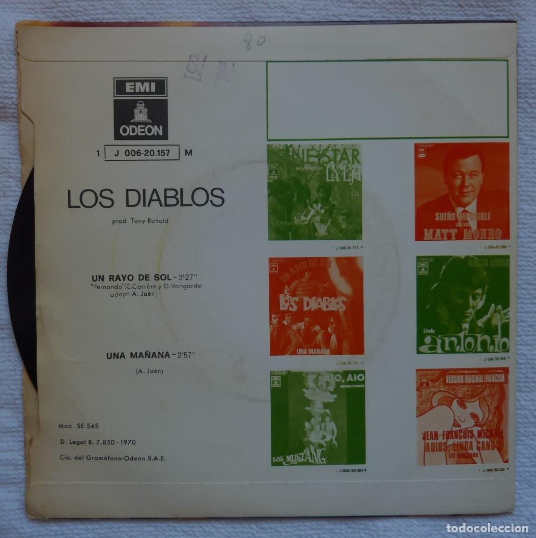 Discos de vinilo: LOS DIABLOS // UN RAYO DE SOL // 1970 // SINGLE - Foto 2