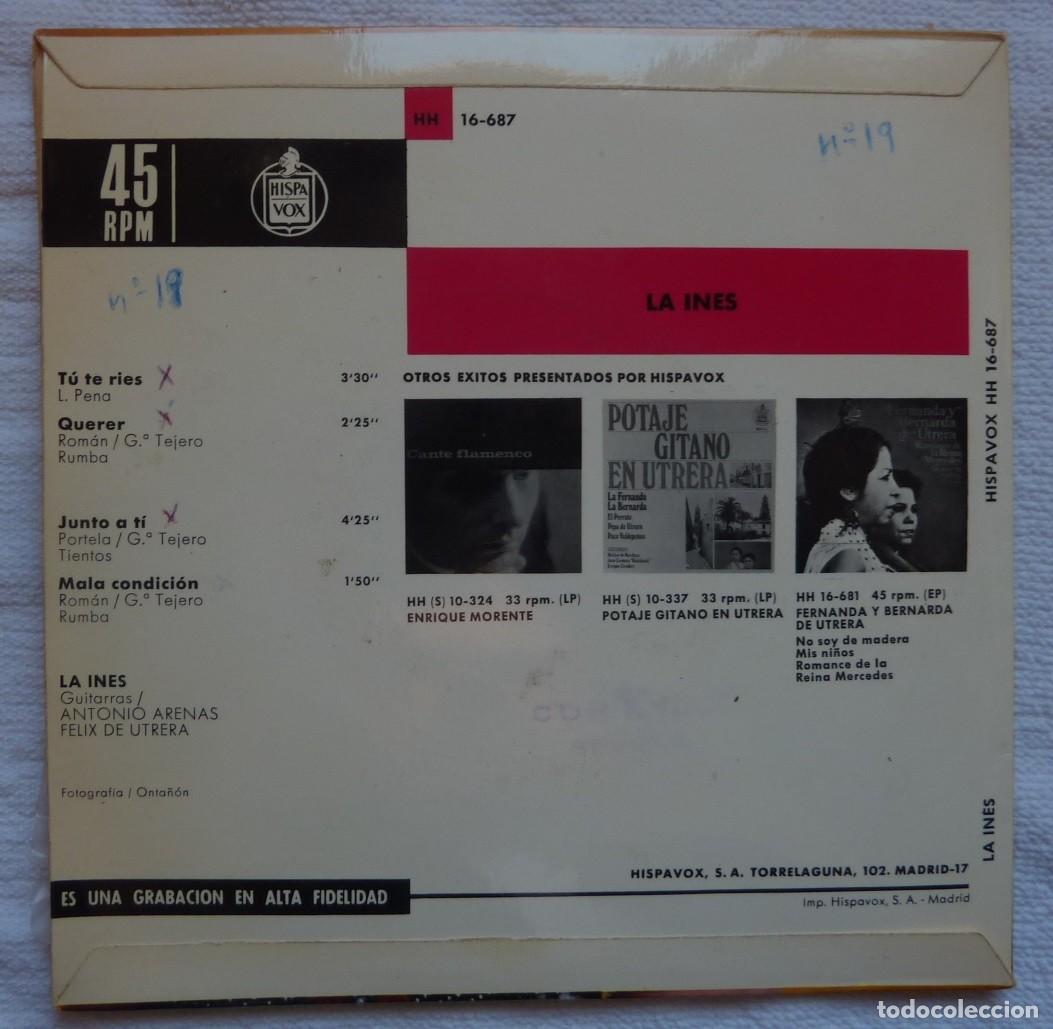 Discos de vinilo: LA INES // TU TE RIES+3 // 1969 // EP - Foto 2