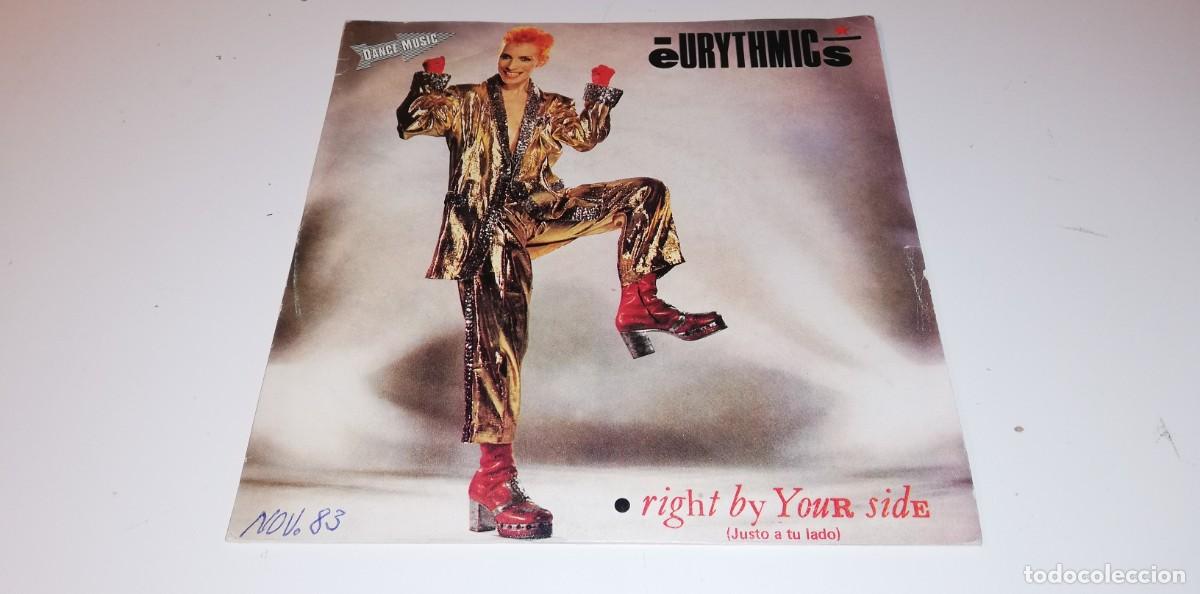 Discos de vinilo: T-Eurythmics - Right By Your Side - SINGLE 7&rdquo; PORT VG DISC VG+ - Foto 1