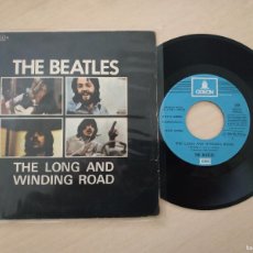 Discos de vinilo: THE BEATLES - THE LONG AND WINDING ROAD / FOR YOU BLUE RARO SINGLE SPAIN GALLETAS AZUL CLARO