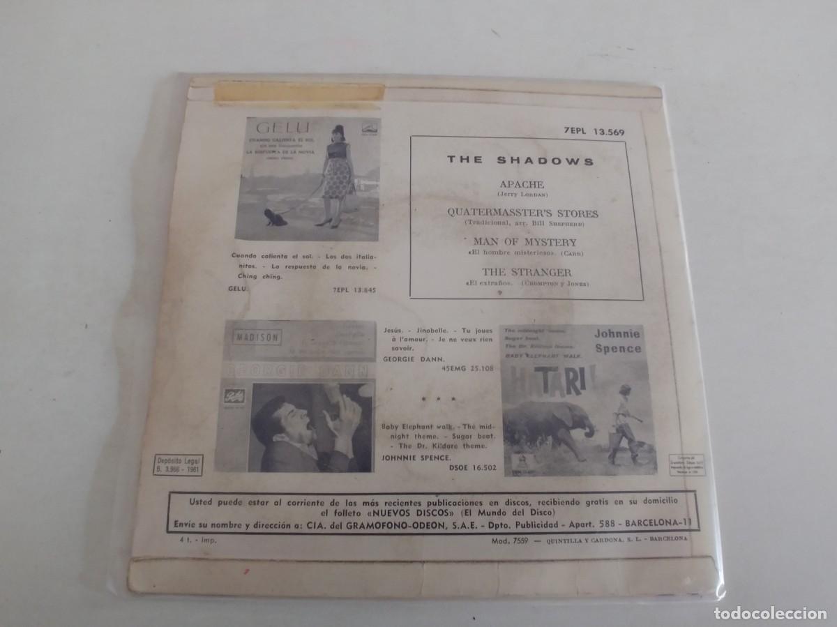 Discos de vinilo: THE SHADOWS-EP APACHE +3 - Foto 2