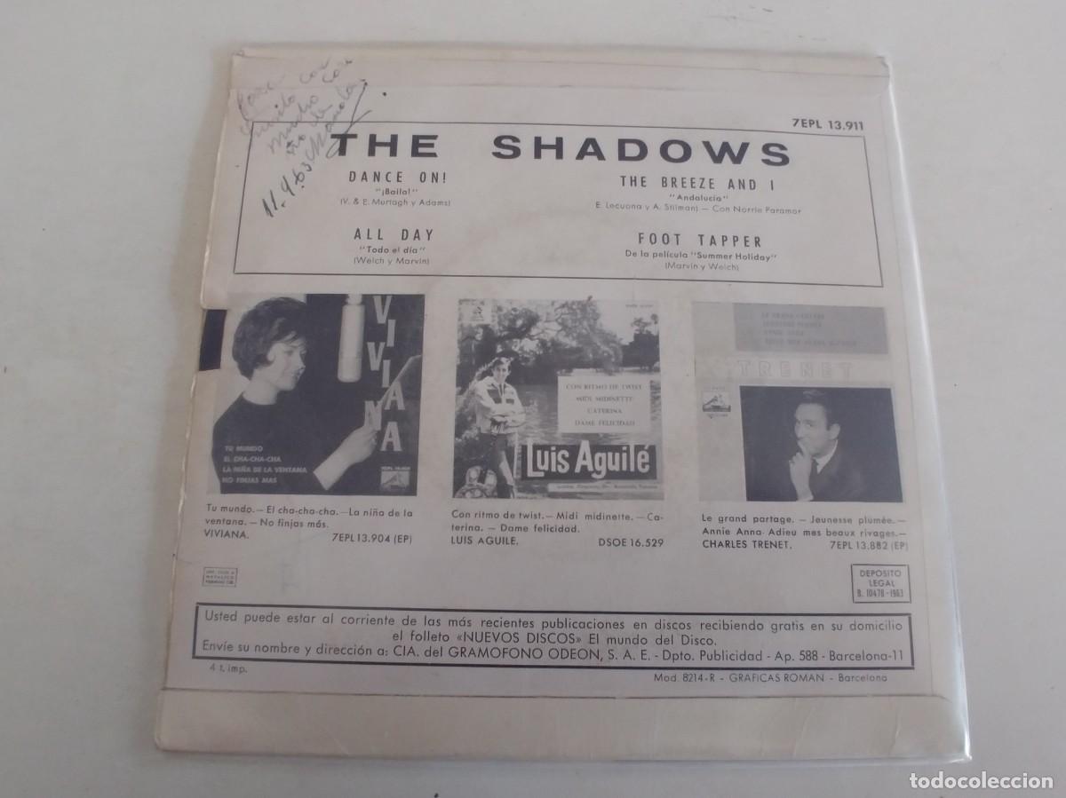 Discos de vinilo: THE SHADOWS-EP DANCE ON +3 - Foto 2