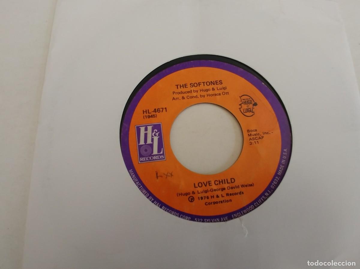 Discos de vinilo: THE SOFTONES-SINGLE LOVE CHILD-SIN FUNDA - Foto 1