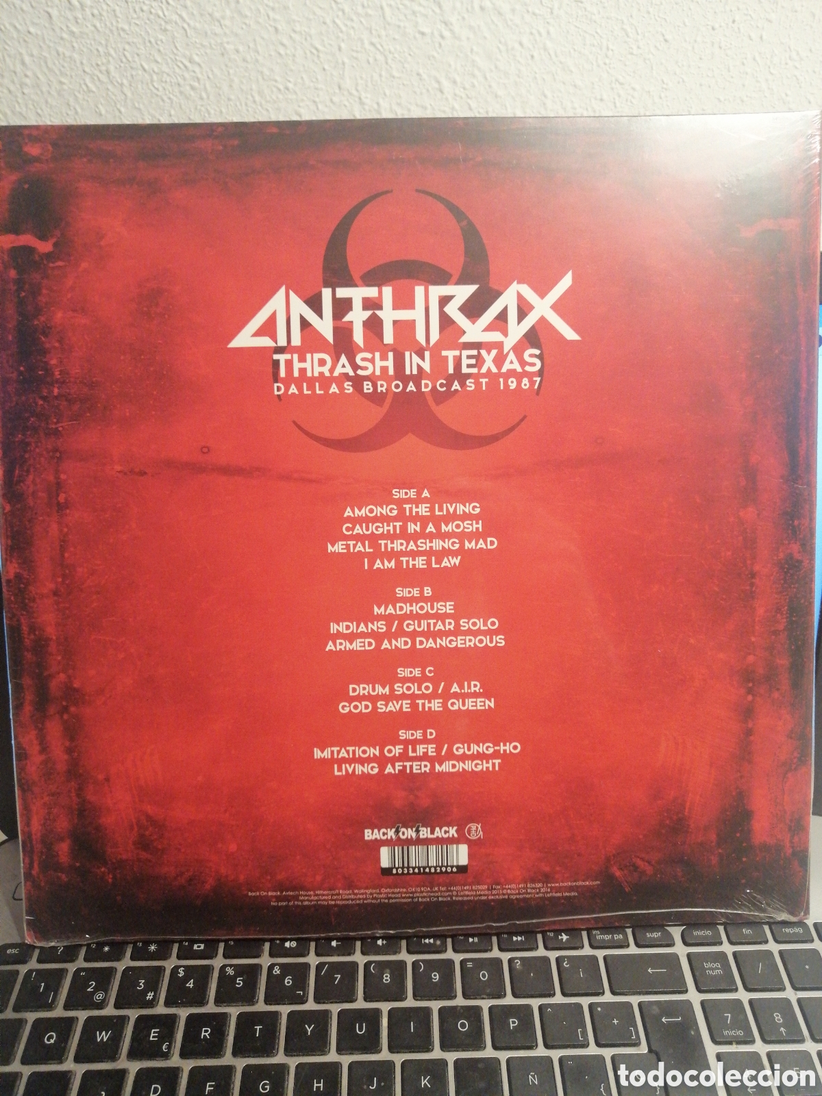 Discos de vinilo: Anthrax - Thrash in Texas Doble Lp (Sellado) - Foto 2