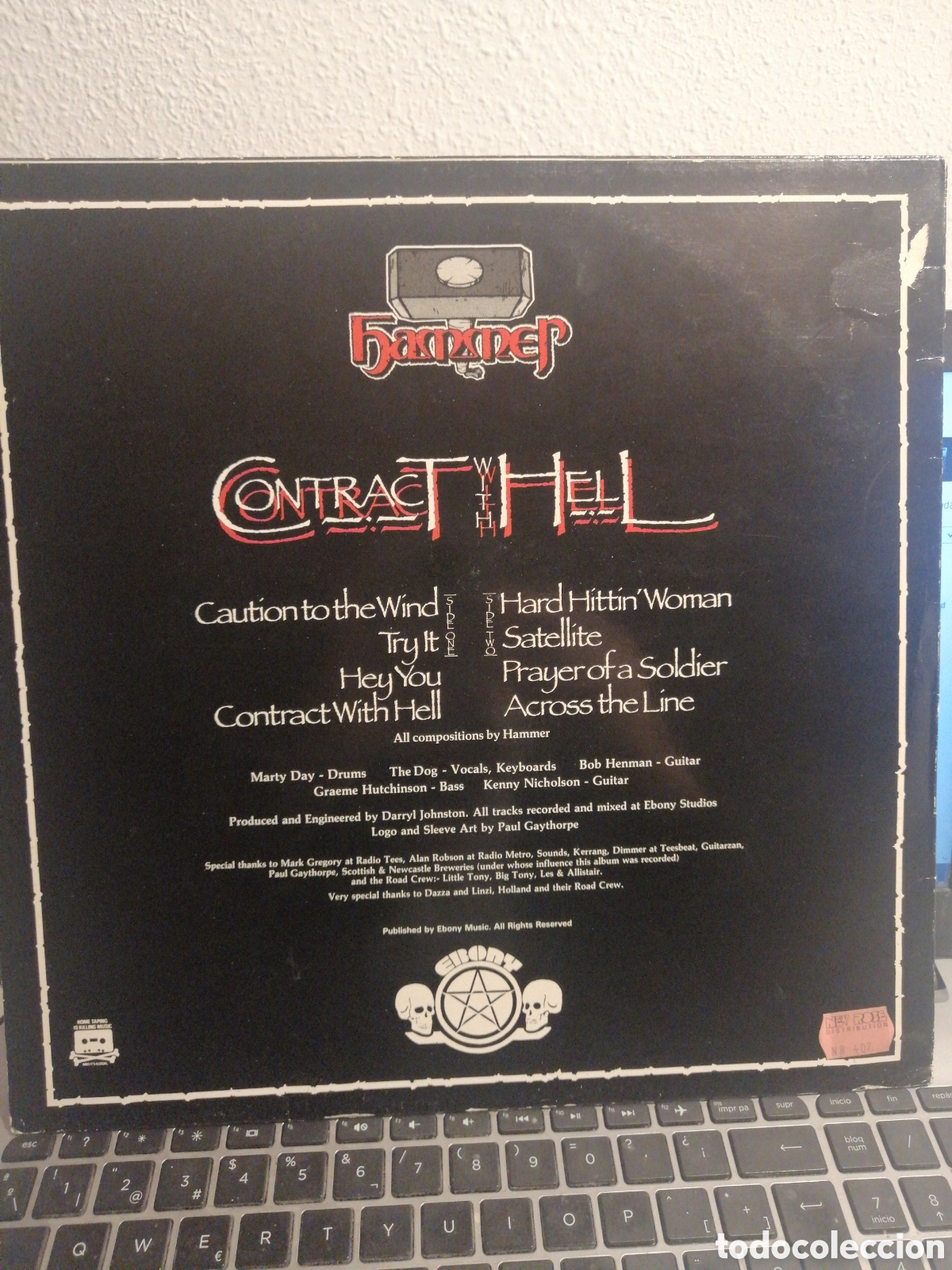 Discos de vinilo: Hammer - Contract in hell Lp (Original 80s) - Foto 2