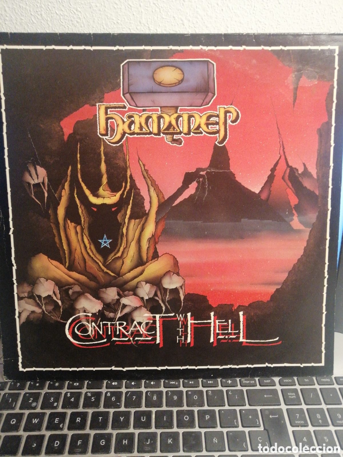 Discos de vinilo: Hammer - Contract in hell Lp (Original 80s) - Foto 1