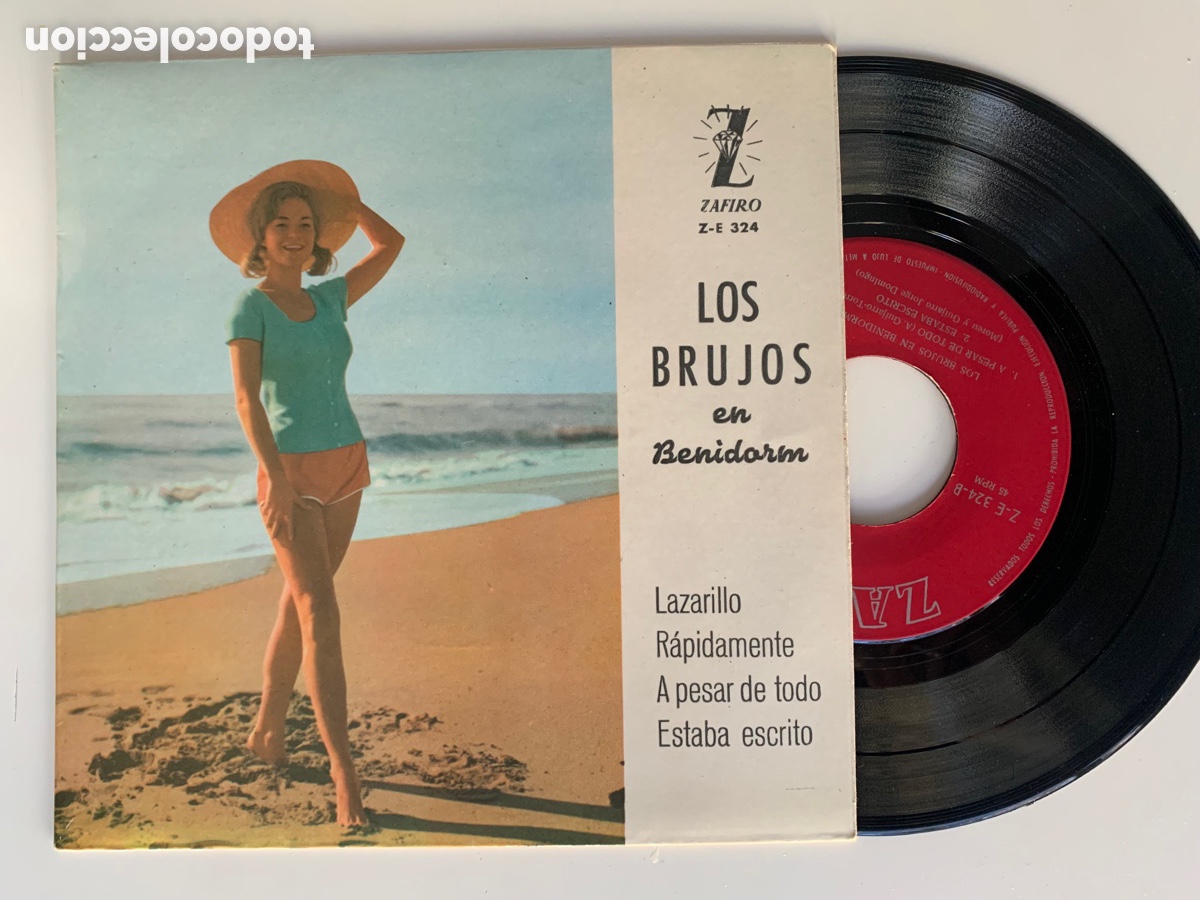 Discos de vinilo: Single ep los brujos en benidorm lazarillo de 1962 - Foto 1