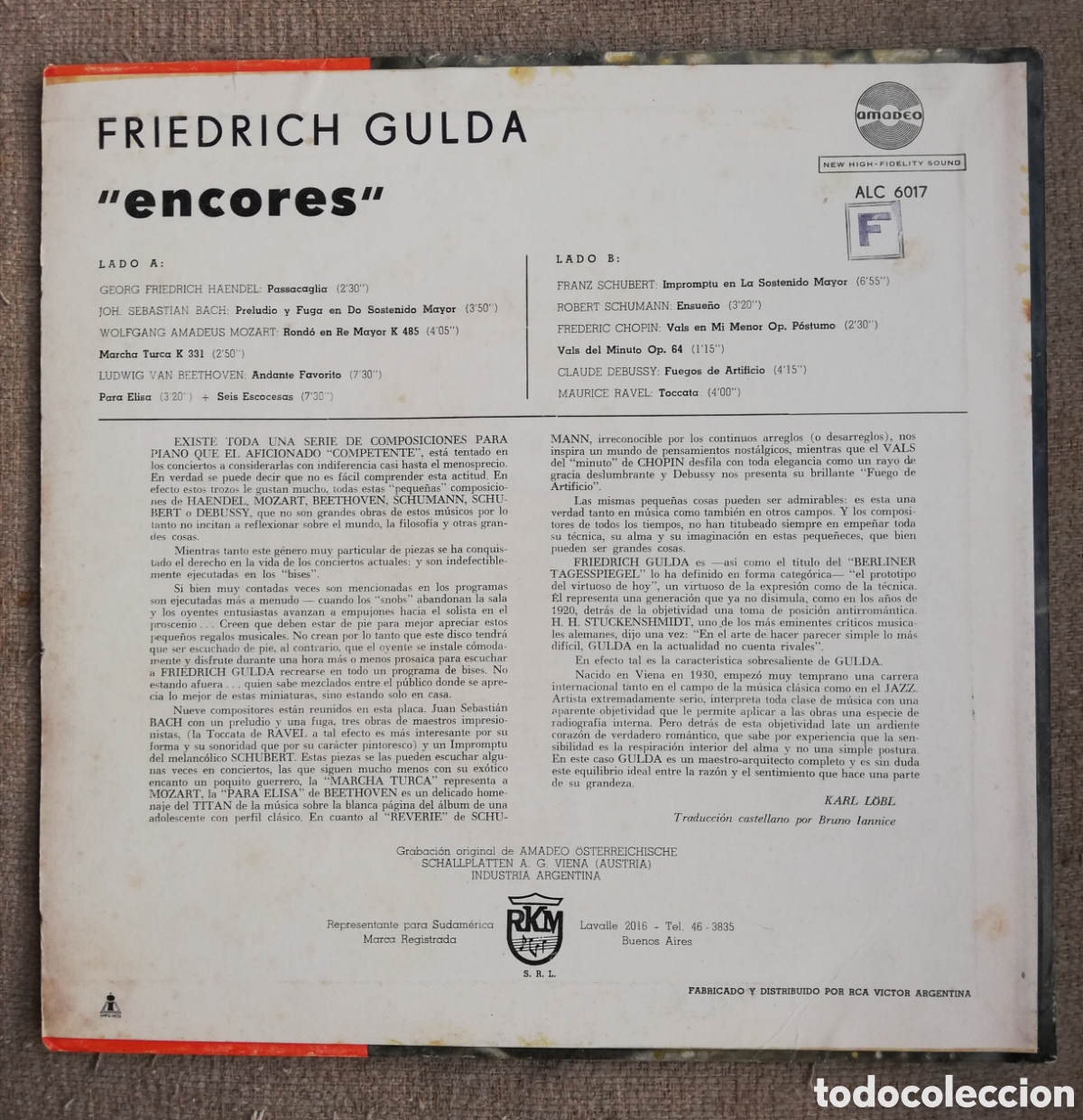 Discos de vinilo: Friedrich Gulda: Encores - Foto 2