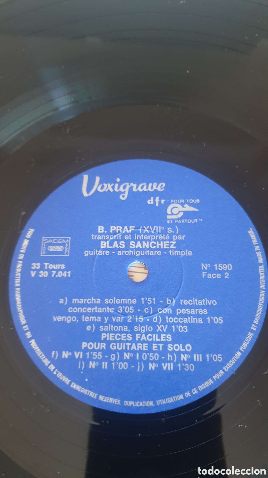 Discos de vinilo: Blas S&aacute;nchez&nbsp;&lrm;&ndash;&nbsp;B. Praf 1627 - Foto 3
