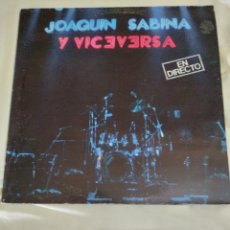 Discos de vinilo: JOAQUÍN SABINA Y VICEVERSA. EN DIRECTO. DOBLE LP. 1986.