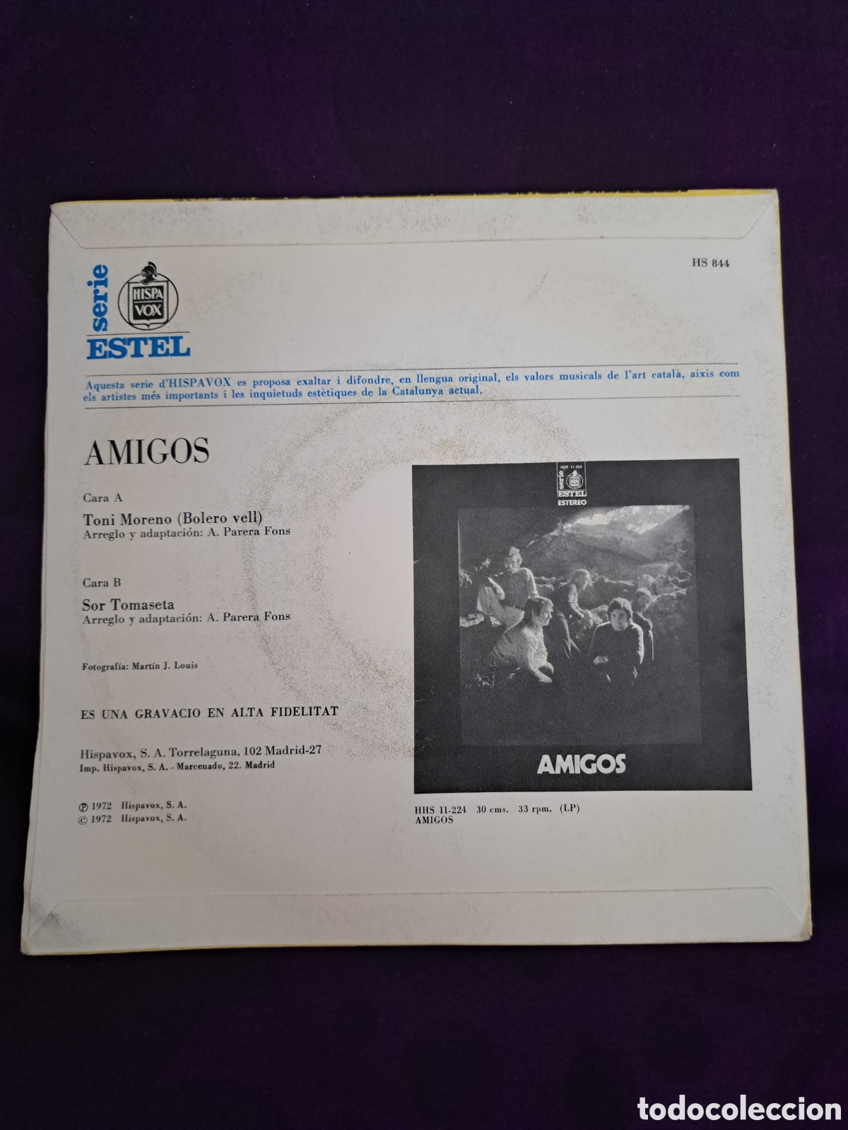 Discos de vinilo: AMIGOS TONY MORENO - Foto 2