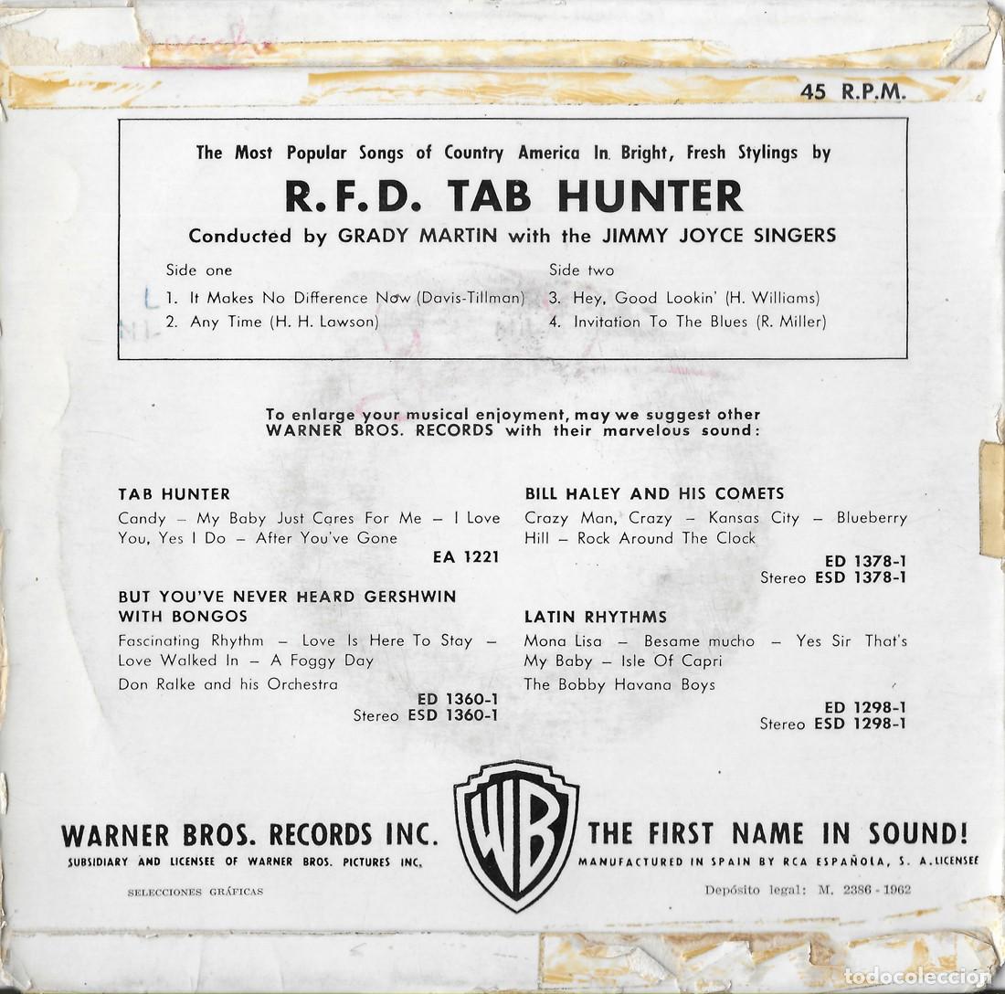 Discos de vinilo: TAB HUNTER EP IT MAKES... + 3 WARNER BROS 1962 - Foto 2