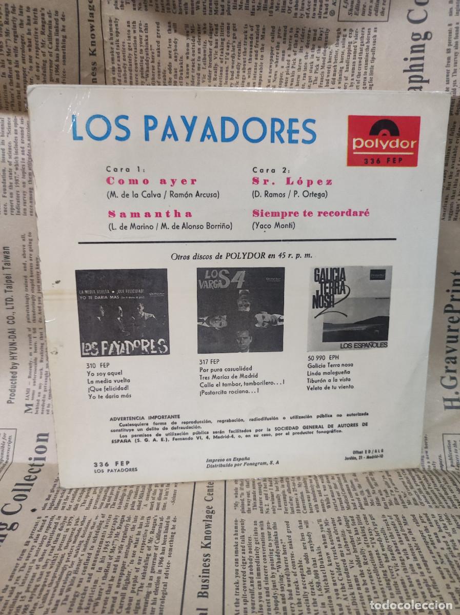 Discos de vinilo: Los Payadores &ndash; Como Ayer - Foto 2