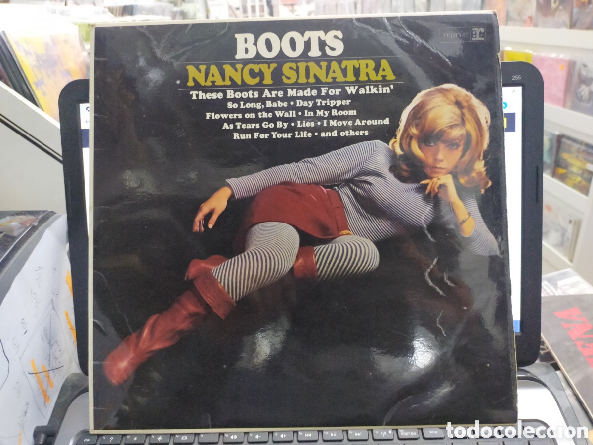 Discos de vinilo: Nancy Sinatra solo la carpeta del LP boots u.k. - Foto 1