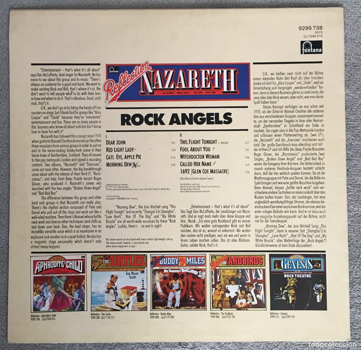 Discos de vinilo: Nazareth &ndash; Reflection - Rock Angels - Foto 2