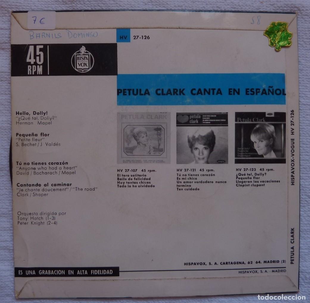 Discos de vinilo: PETULA CLARK // HELLO DOLLY+3 // 1964 // EP - Foto 2