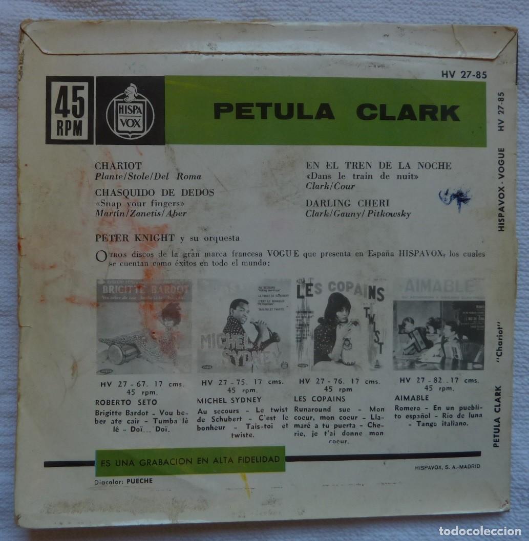 Discos de vinilo: PETULA CLARK // CHARIOT+3 // 1962// EP - Foto 2