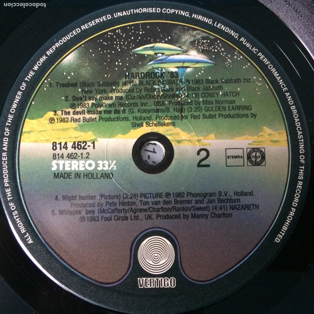 Discos de vinilo: Various &lrm;&ndash; Hardrock 83 , Holanda 1983 Vertigo - Foto 5