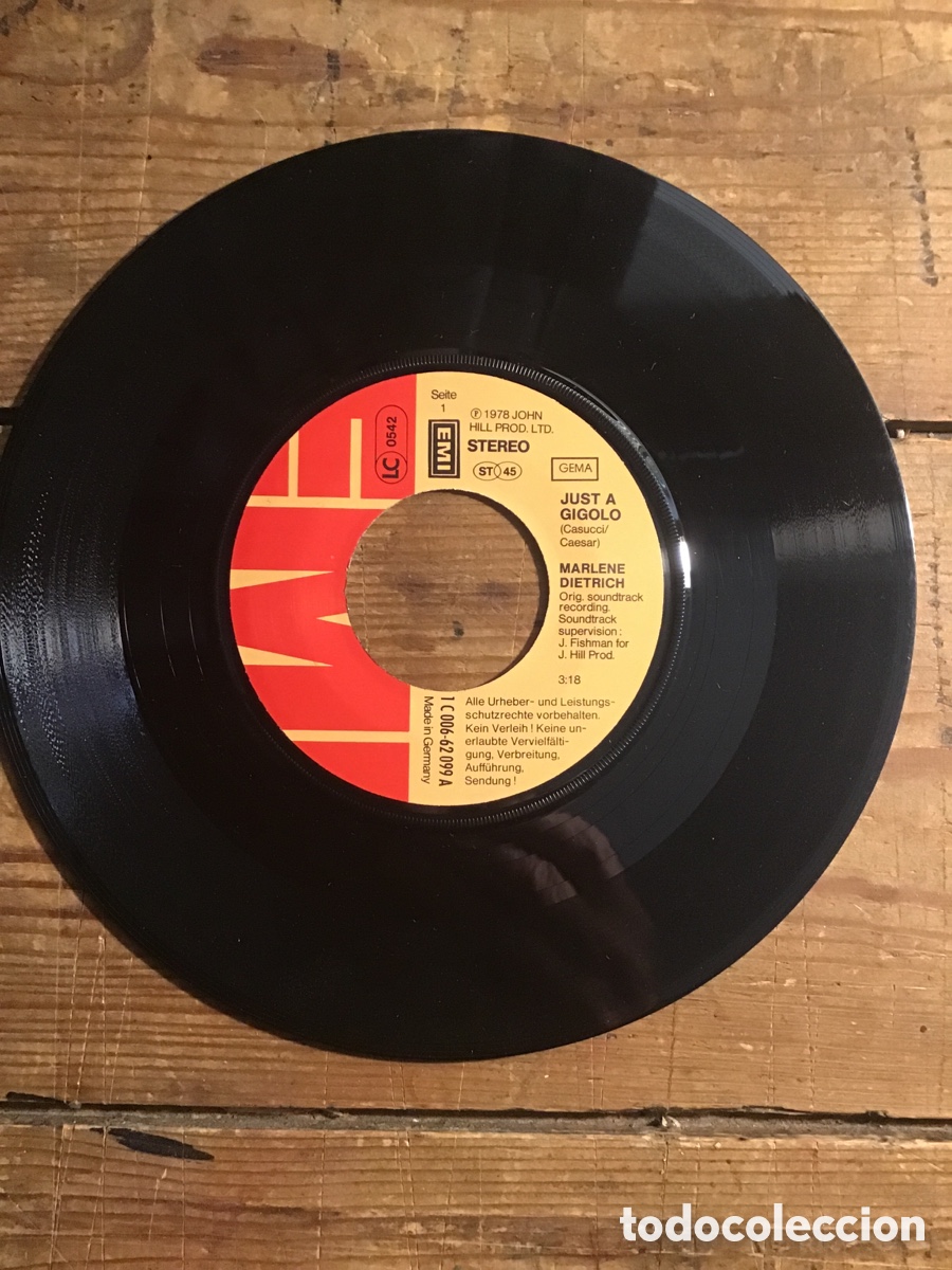 Discos de vinilo: Marlene Dietrich Just A Gigolo - Foto 3