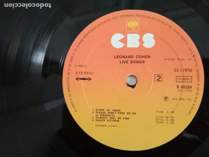 Discos de vinilo: Leonard Cohen &lrm;&ndash; Live Songs 1973,cbs - Foto 7