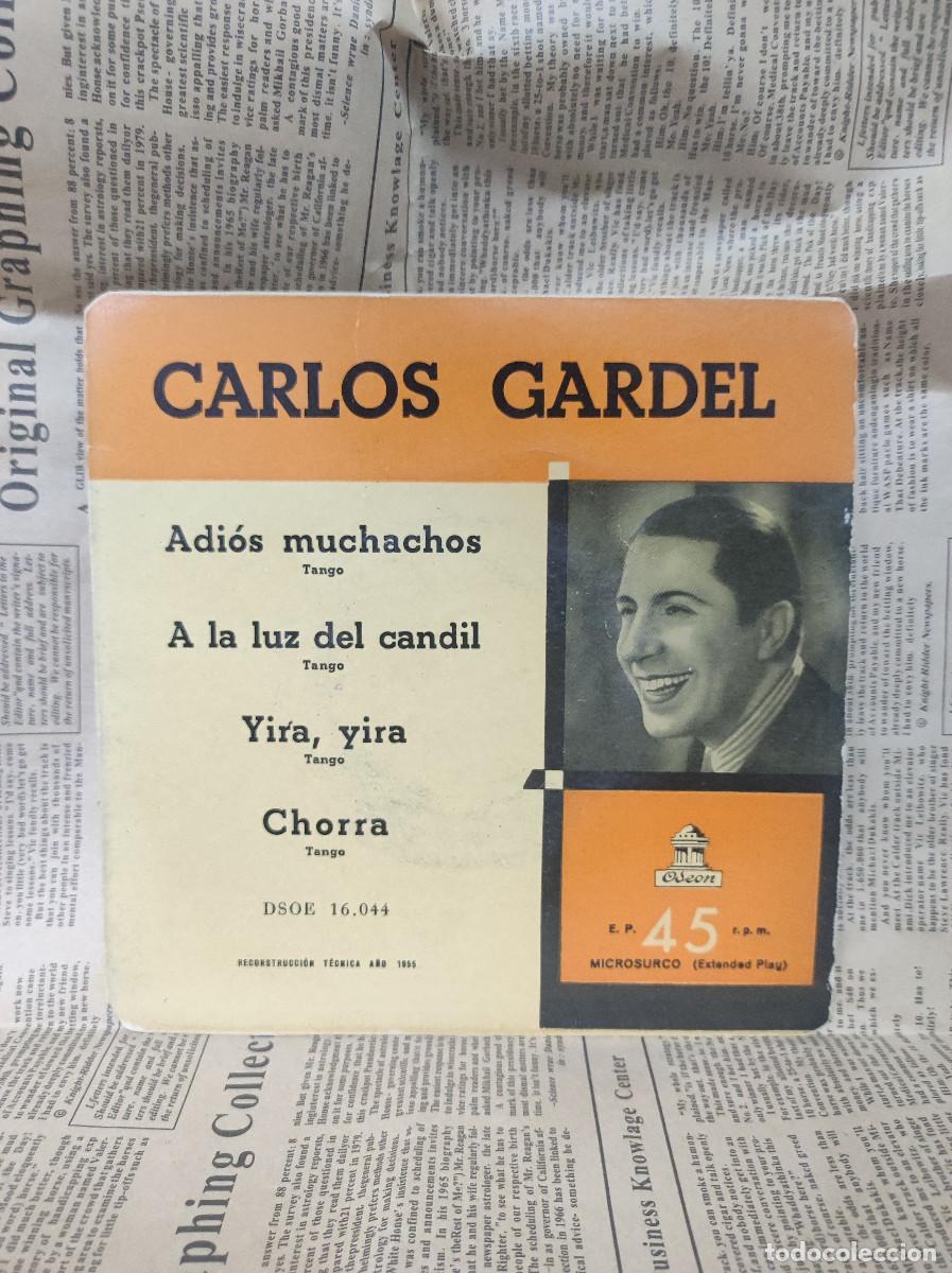 Discos de vinilo: Carlos Gardel &ndash; Adi&oacute;s Muchachos - Foto 1