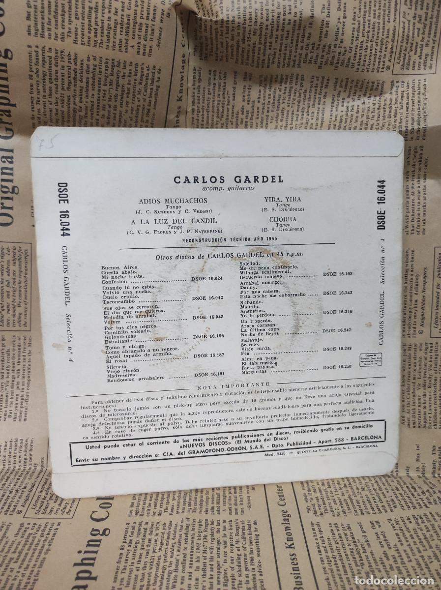 Discos de vinilo: Carlos Gardel &ndash; Adi&oacute;s Muchachos - Foto 2