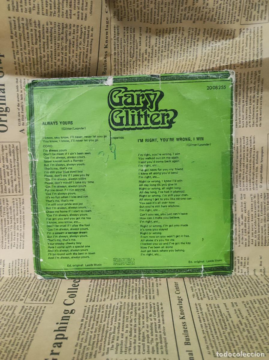 Discos de vinilo: ALWAYS YOURS IM RIGHT GARY GLITTER - Foto 2