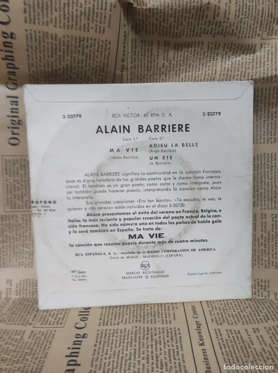 Discos de vinilo: Alain Barri&egrave;re &ndash; Ma Vie - Foto 2