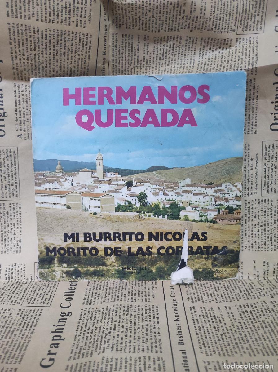 Discos de vinilo: Hermanos Quesada &ndash; Mi Burrito Nicol&aacute;s / Morito De Las Corbatas - Foto 1