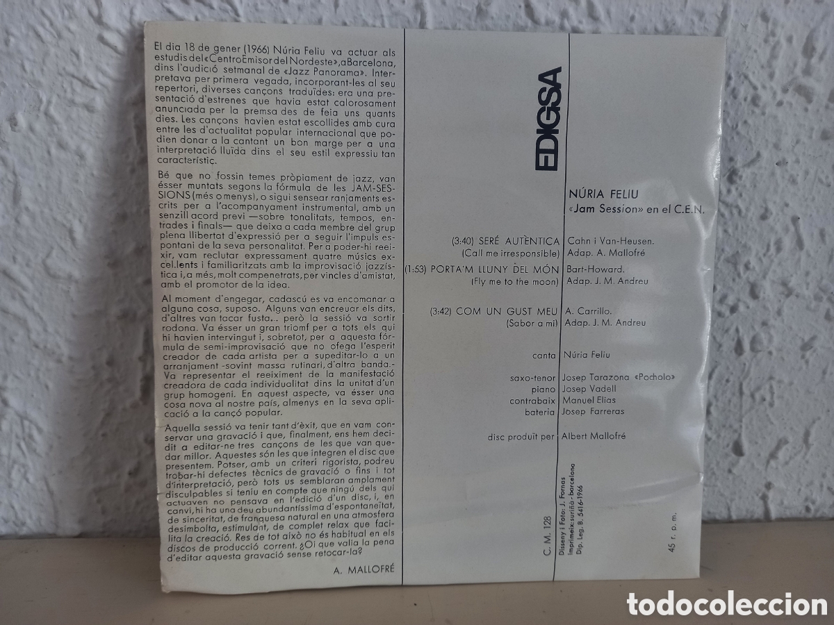 Discos de vinilo: PATXI ANDION. Maria..Single 1983 - Foto 2