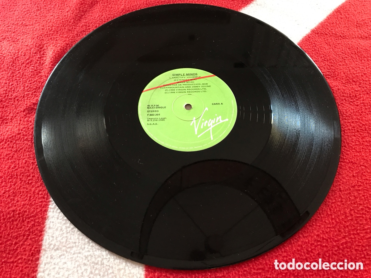 Discos de vinilo: Maxi Single Simple Minds &ndash; Sanctify Yourself Extended Mix. Solo disco - Foto 1