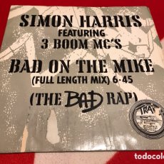 Discos de vinilo: MAXI SINGLE SIMON HARRIS FEATURING 3 BOOM MC'S ‎– BAD ON THE MIKE