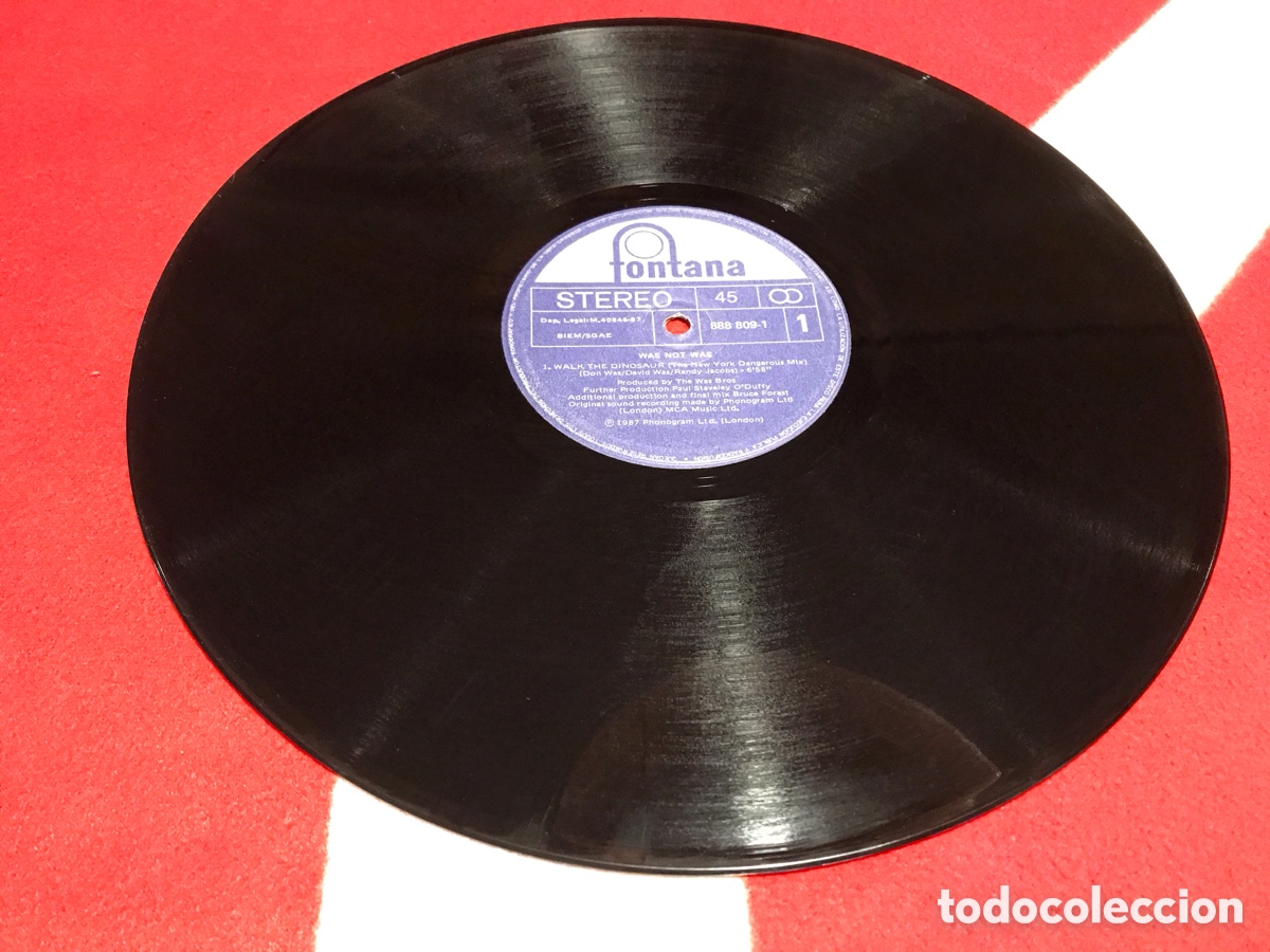 Discos de vinilo: Maxi Single Was Not Was - Walk The Dinosaur - Foto 2