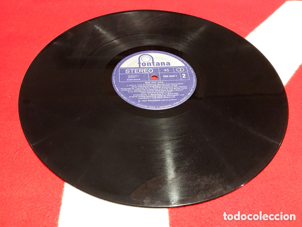 Discos de vinilo: Maxi Single Was Not Was - Walk The Dinosaur - Foto 3