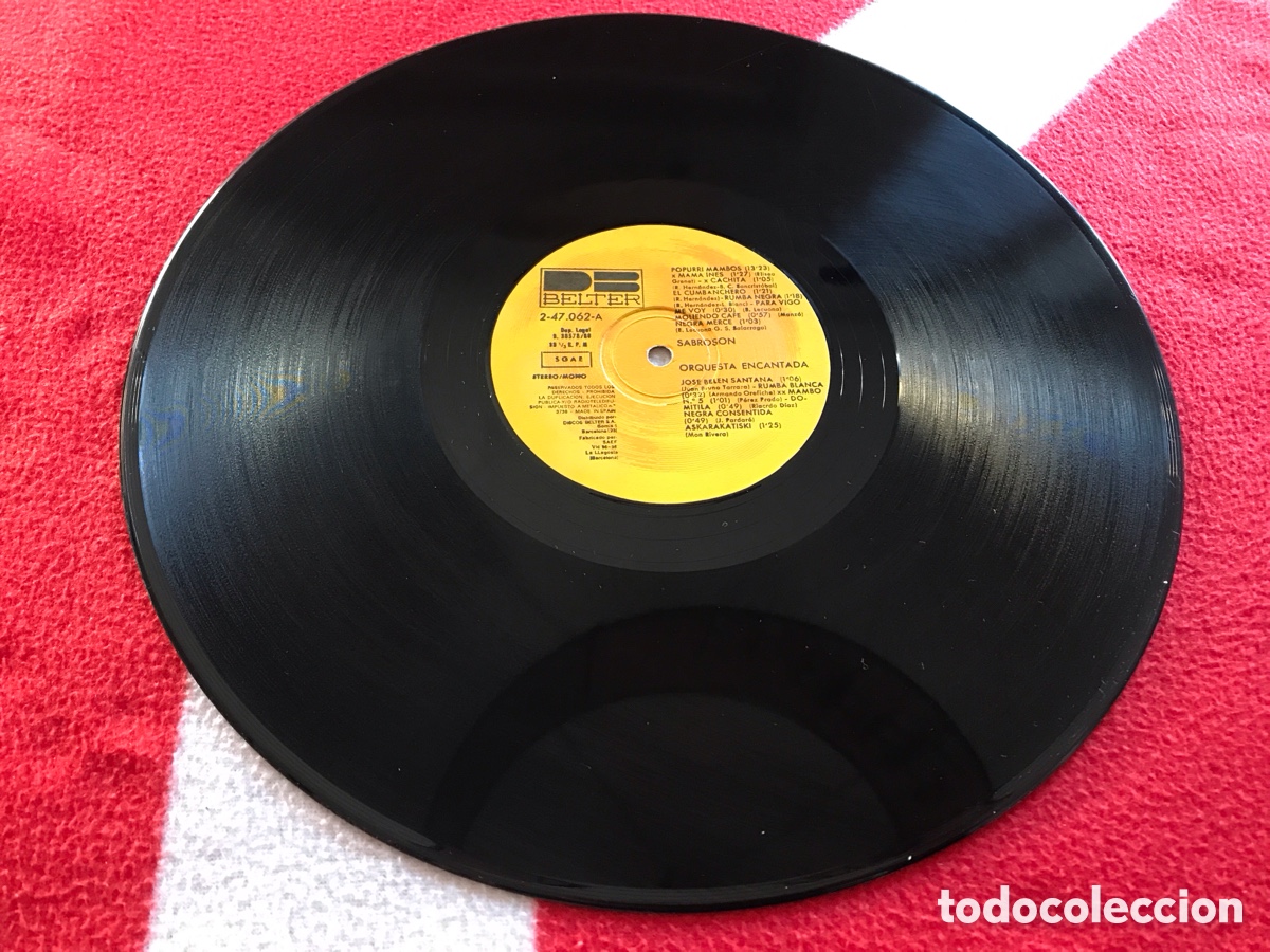 Discos de vinilo: LP Orquesta Encantada - Sabros&oacute;n - Foto 2