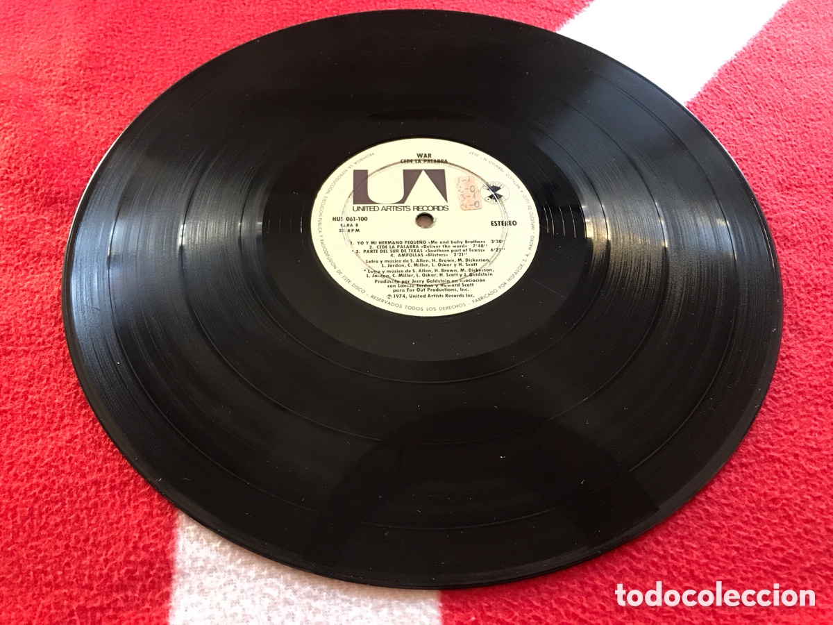 Discos de vinilo: LP WAR: Cede la palabra - Solo disco - Foto 2
